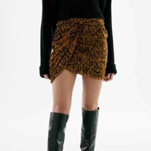 Zara printed mini skirt
